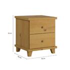 Mesa de Cabeceira Infantil 2 Gavetas Hugs Em Maderia Maciça -