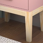 Mesa De Cabeceira Infantil 2 Gavetas Live Teens Rosa