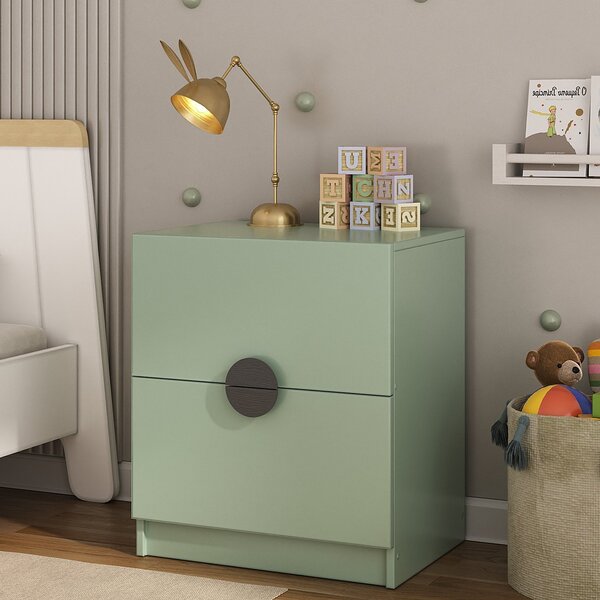 Mesa De Cabeceira Infantil Com 2 Gavetas Joy Kids Cabecasa Ma