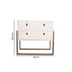 Mesa De Cabeceira Infantil Dominó - Branco/mel