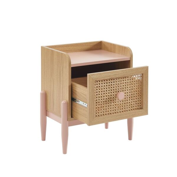 Mesa De Cabeceira Infantil - Palha Indiana Sintética