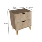 Mesa De Cabeceira Ipanema 2 Gavetas Em Mdp E Pintura Bp Fosca