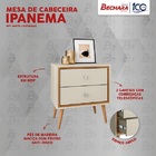 Mesa De Cabeceira Ipanema Off White/naturalle - Bechara Móveis