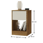 Mesa De Cabeceira Ipê 1 Gaveta Cinamomo/ Off White - Rodial