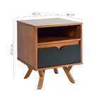 Mesa De Cabeceira Ipiranga 1 Gv Amêndoa E Preta