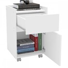 Mesa De Cabeceira Irati 1 Porta 1 Gaveta Branco - Pnr Moveis