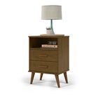 Mesa De Cabeceira Itália Retro Quarto 2 Gavetas Malbec- Lm Mo
