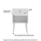 Mesa De Cabeceira Ivvie Com 1 Gaveta E 1 Nicho - Branco