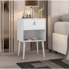 Mesa De Cabeceira Ivvie Com 1 Gaveta E 1 Nicho - Branco