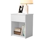 Mesa De Cabeceira Jasmin Branco Lm Moveis