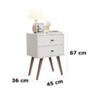 Mesa De Cabeceira Jb 1818 Branco - Jb Bechara