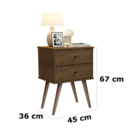 Mesa De Cabeceira Jb 1818 Canela - Jb Bechara