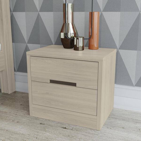 Mesa De Cabeceira Kappesberg 2 Gavetas Amêndoa