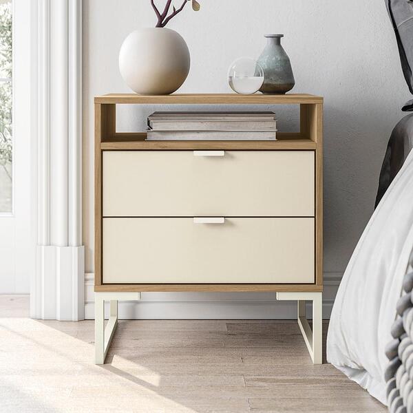 Mesa De Cabeceira Kappesberg 2 Gavetas Itapuã Argila Carb