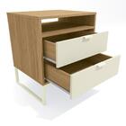 Mesa De Cabeceira Kappesberg 2 Gavetas Itapuã Argila Carb