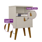 Mesa De Cabeceira Keila Off White 39x65 Cm L04 - D'rossi