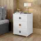 Mesa De Cabeceira Land Gaveta Com Fundo Falso Branca Mc Barre