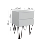 Mesa De Cabeceira Lateral De Apoio Penteadeira Pés Hairpin Le