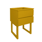 Mesa De Cabeceira Lateral De Apoio Penteadeira Square Amarelo