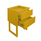 Mesa De Cabeceira Lateral De Apoio Penteadeira Square Amarelo