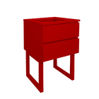 Mesa De Cabeceira Lateral De Apoio Penteadeira Square Vermelh