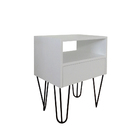 Mesa De Cabeceira Lateral Nicho Com Gaveteiro Pés Hairpin Leg