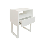 Mesa De Cabeceira Lateral Nicho Com Gaveteiro Square Branco L