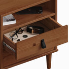 Mesa De Cabeceira Lateral Quarto Minimalista Madeira Mikka Ca