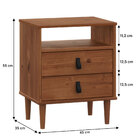 Mesa De Cabeceira Lateral Quarto Minimalista Madeira Mikka Ca