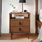 Mesa De Cabeceira Lateral Quarto Minimalista Madeira Mikka Ca