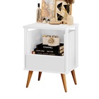 Mesa De Cabeceira Linea 1 Gaveta Branco - Carmolar Móveis