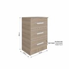 Mesa De Cabeceira Lisboa 3 Gavetas Drd Móveis Amadeirado Mont