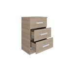 Mesa De Cabeceira Lisboa 3 Gavetas Drd Móveis Amadeirado Mont