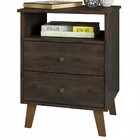 Mesa De Cabeceira Liz 2 Gavetas Nogal - Móveis Paraná