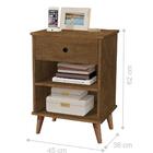 Mesa De Cabeceira Londres Castanho