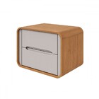 Mesa De Cabeceira Loop 2 Gavetas Amendoa Clean/off White - Mó