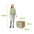 Mesa De Cabeceira Loop 2 Gavetas Amendoa Clean/salvia - Móvei