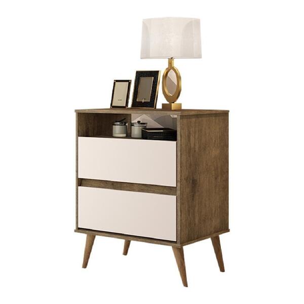 Mesa De Cabeceira Lótus Retrô 1 Nicho 2 Gavetas Pés Palito Ja