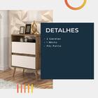 Mesa De Cabeceira Lótus Retrô 1 Nicho 2 Gavetas Pés Palito Ja