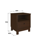 Mesa De Cabeceira Lucy De Madeira De Maciça