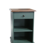 Mesa De Cabeceira Luiz Xv Verde Kalle Com Nicho, Gaveta E Tam