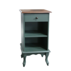 Mesa De Cabeceira Luiz Xv Verde Kalle Com Nicho, Gaveta E Tam