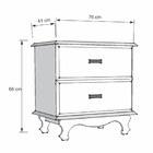 Mesa de Cabeceira Luxo 1111 Branco