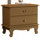 Mesa De Cabeceira Luxo 2 Gavetas 100% Mdf Nature 1111 - Jb Be