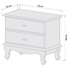 Mesa De Cabeceira Luxo 2 Gavetas 100% Mdf Nature 1111 - Jb Be