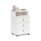 Mesa De Cabeceira Luxo New Branco - Ej Móveis