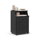 Mesa De Cabeceira Luxo New Preto – Ej Móveis