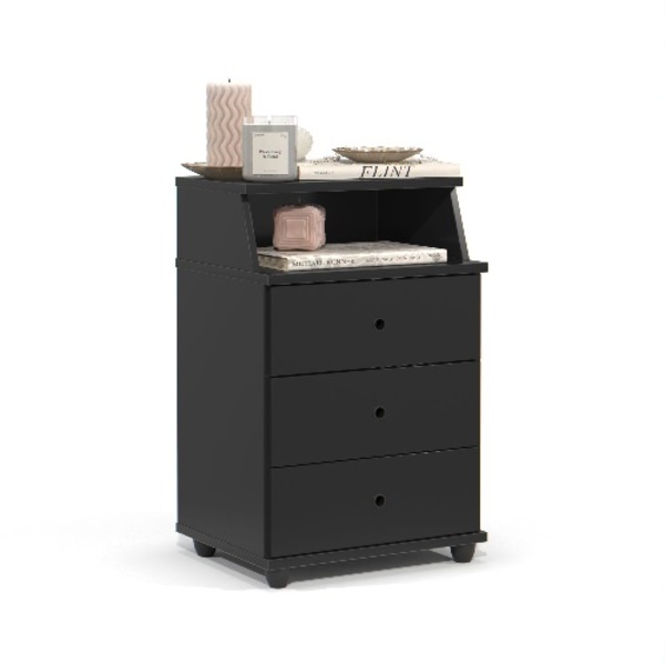 Mesa De Cabeceira Luxo New Preto – Ej Móveis