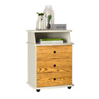 Mesa De Cabeceira Luxo - Off White/ Nature