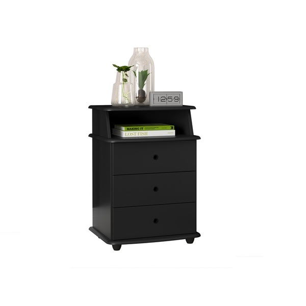 Mesa De Cabeceira Luxo Preto – Ej Móveis